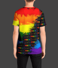 Load image into Gallery viewer, PRIDE LGBTQ+ Men's Premium Mens Crew T Shirt back facing