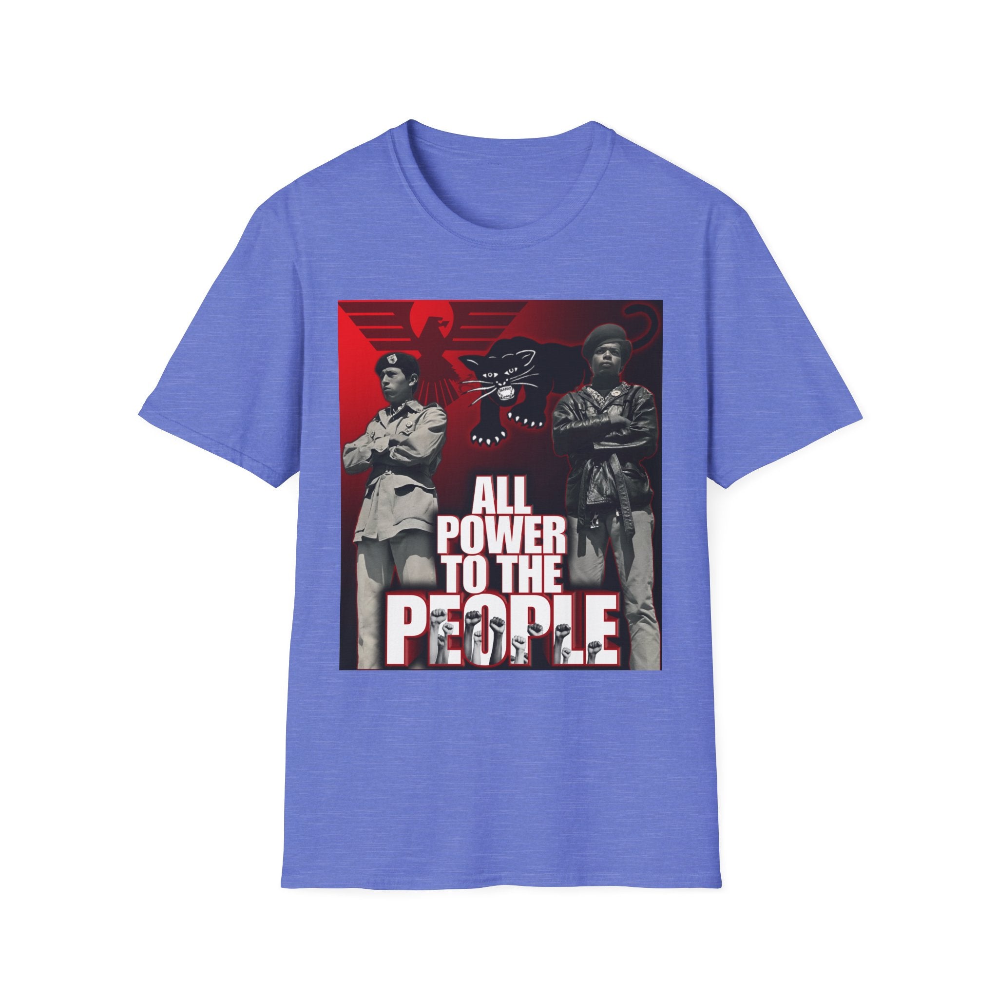 All Power to the People Shirt - Black Panthers & Brown Berets Solidarity Tee - Black & Indigenous Owned