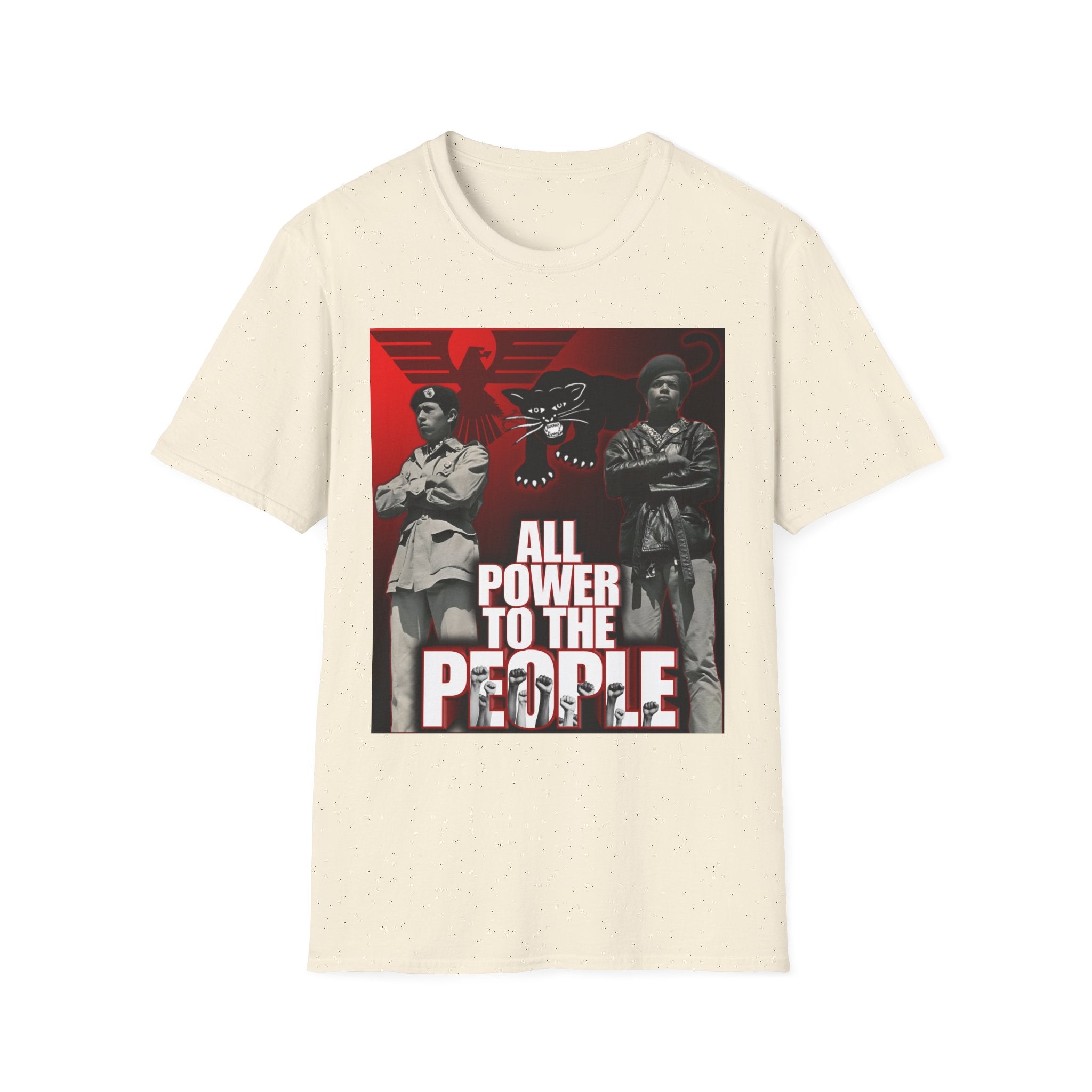 All Power to the People Shirt - Black Panthers & Brown Berets Solidarity Tee - Black & Indigenous Owned