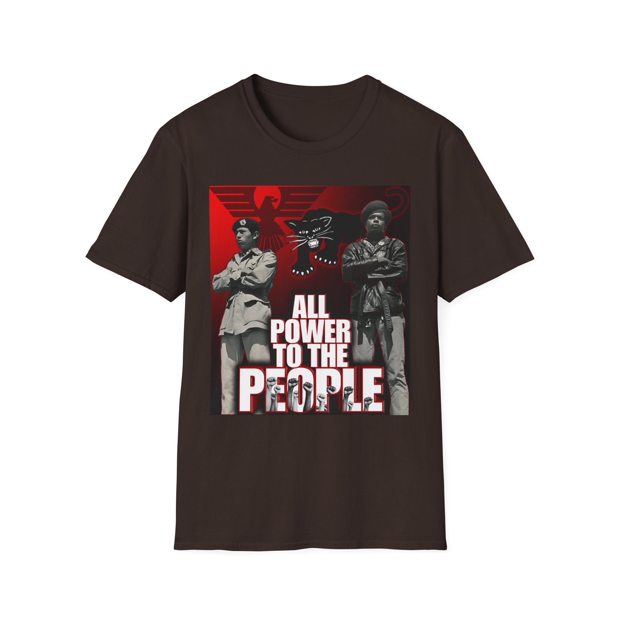 All Power to the People Shirt - Black Panthers & Brown Berets Solidarity Tee - Black & Indigenous Owned