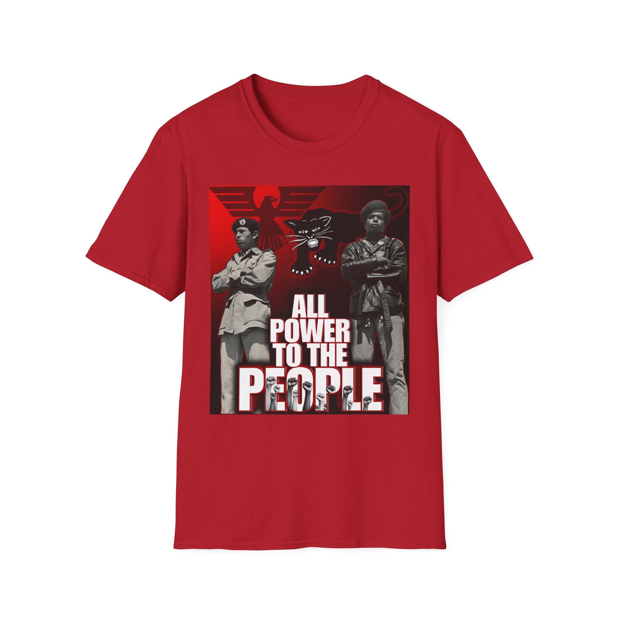 All Power to the People Shirt - Black Panthers & Brown Berets Solidarity Tee - Black & Indigenous Owned