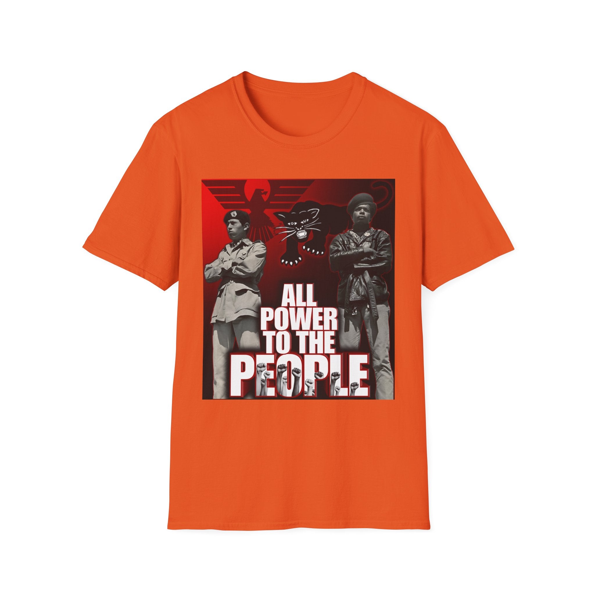 All Power to the People Shirt - Black Panthers & Brown Berets Solidarity Tee - Black & Indigenous Owned