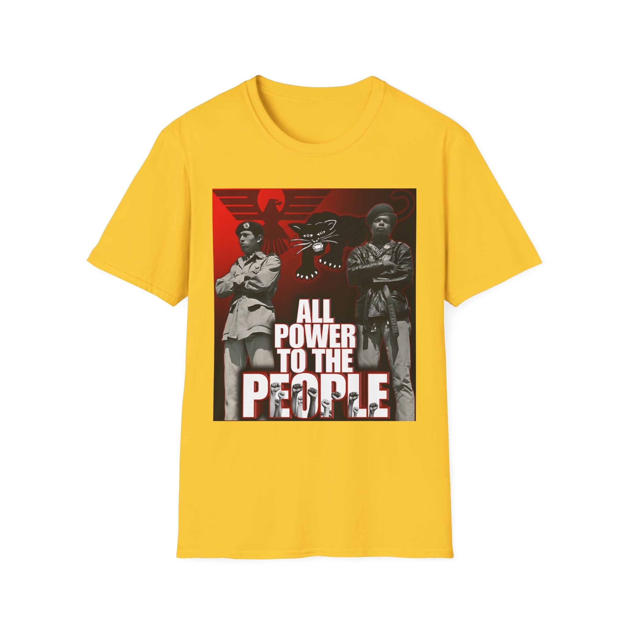 All Power to the People Shirt - Black Panthers & Brown Berets Solidarity Tee - Black & Indigenous Owned