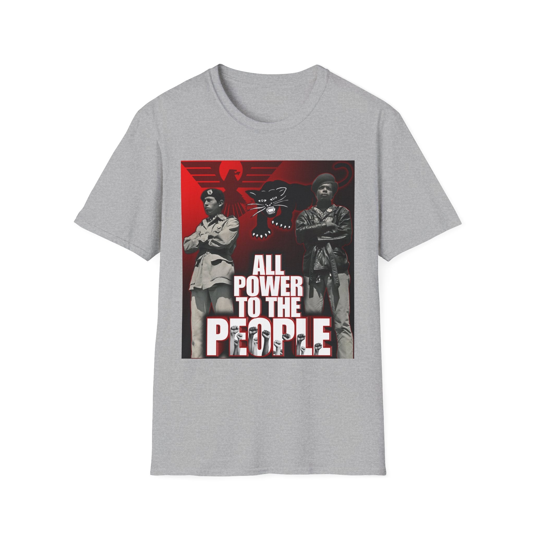All Power to the People Shirt - Black Panthers & Brown Berets Solidarity Tee - Black & Indigenous Owned
