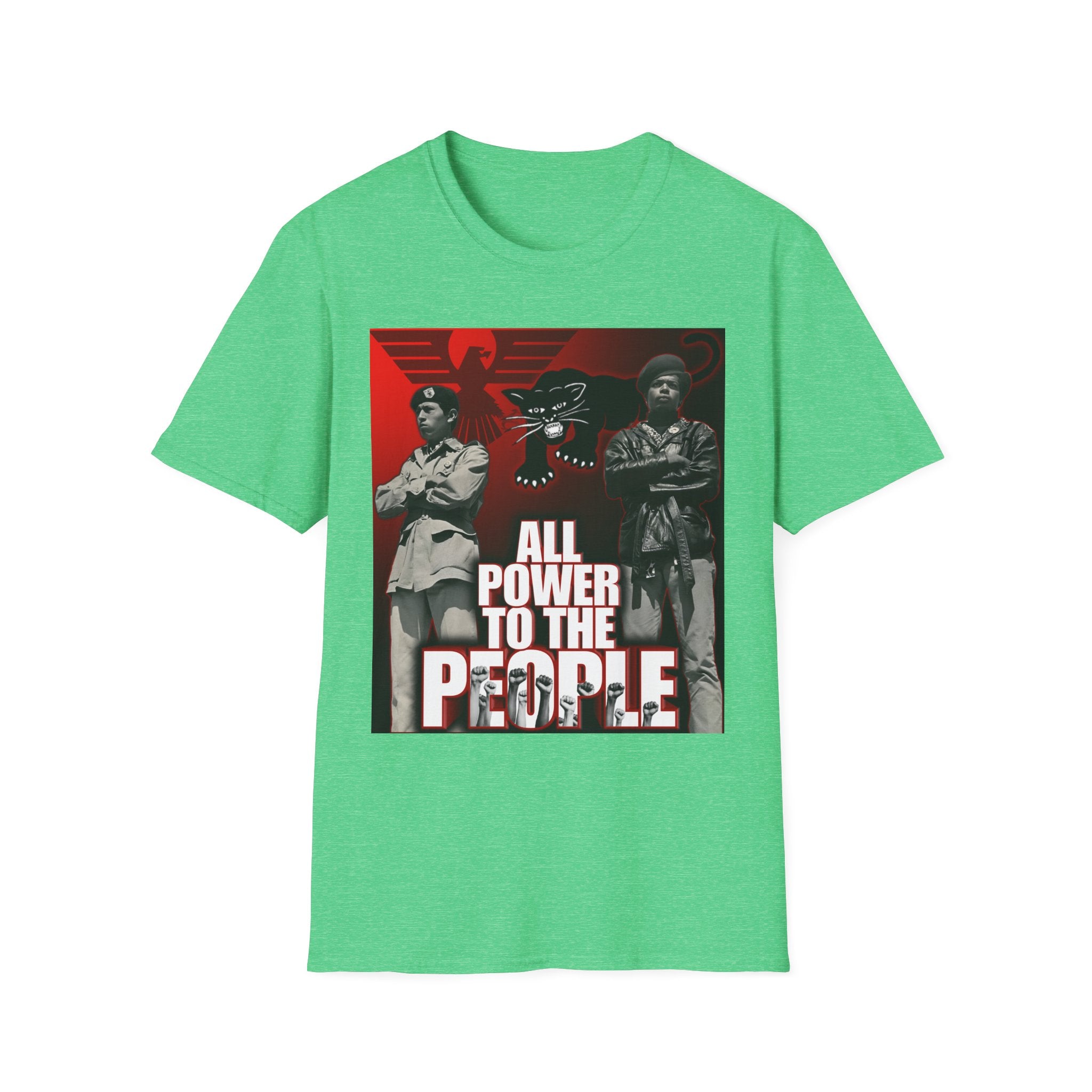 All Power to the People Shirt - Black Panthers & Brown Berets Solidarity Tee - Black & Indigenous Owned