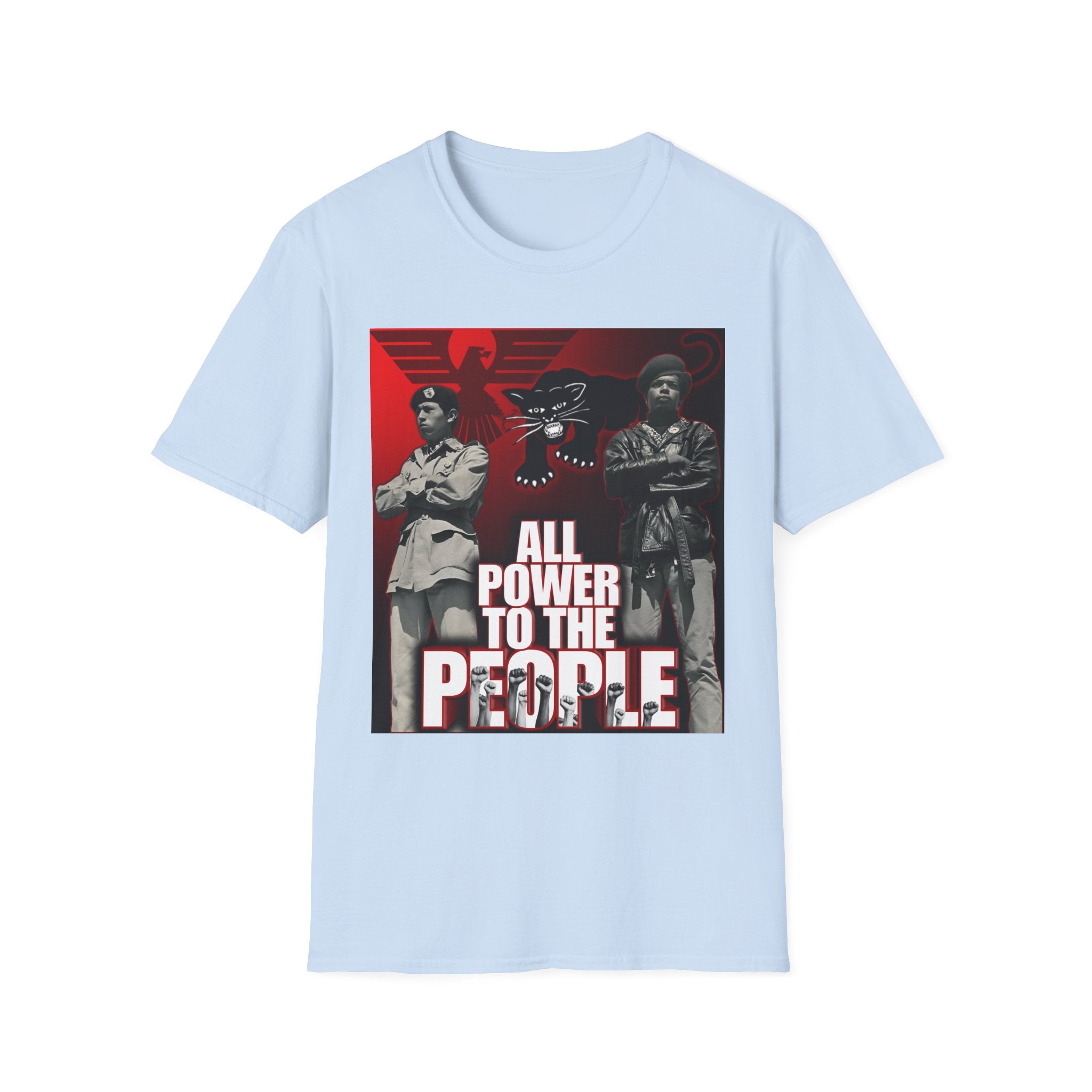 All Power to the People Shirt - Black Panthers & Brown Berets Solidarity Tee - Black & Indigenous Owned