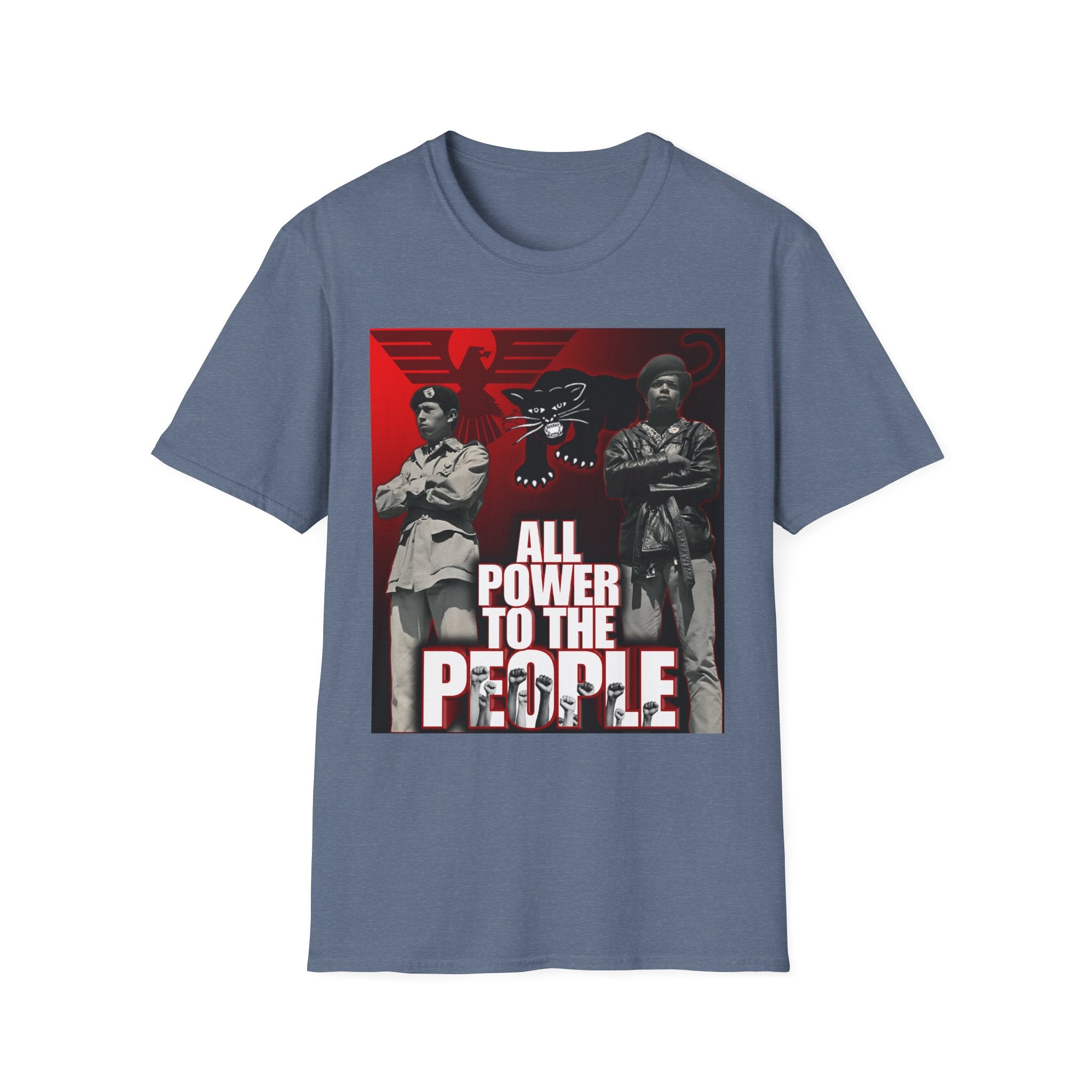 All Power to the People Shirt - Black Panthers & Brown Berets Solidarity Tee - Black & Indigenous Owned
