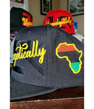 Load image into Gallery viewer, Unapologetically Black Embroidered, Flat-Bill, Classic, Snap-Back Cap. ONE SIZE
