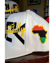 Load image into Gallery viewer, Unapologetically Black Embroidered, Flat-Bill, Classic, Snap-Back Cap. ONE SIZE
