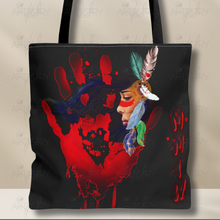 Load image into Gallery viewer, MMIW tote bag, Native tote bag, Native art
