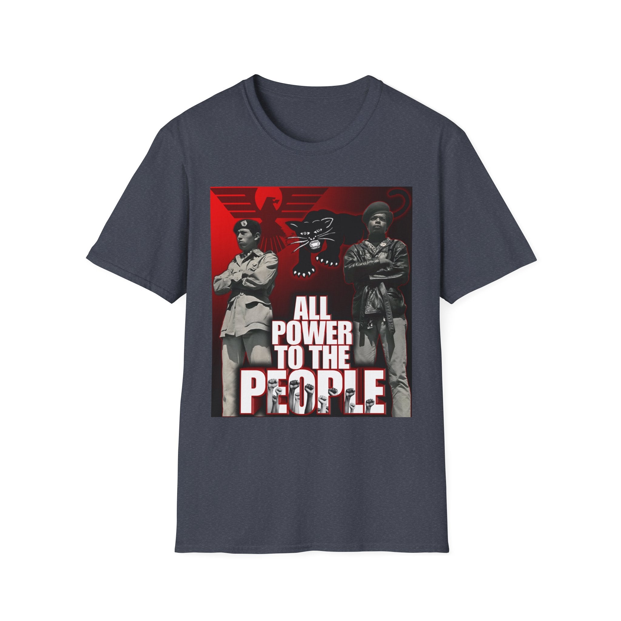 All Power to the People Shirt - Black Panthers & Brown Berets Solidarity Tee - Black & Indigenous Owned