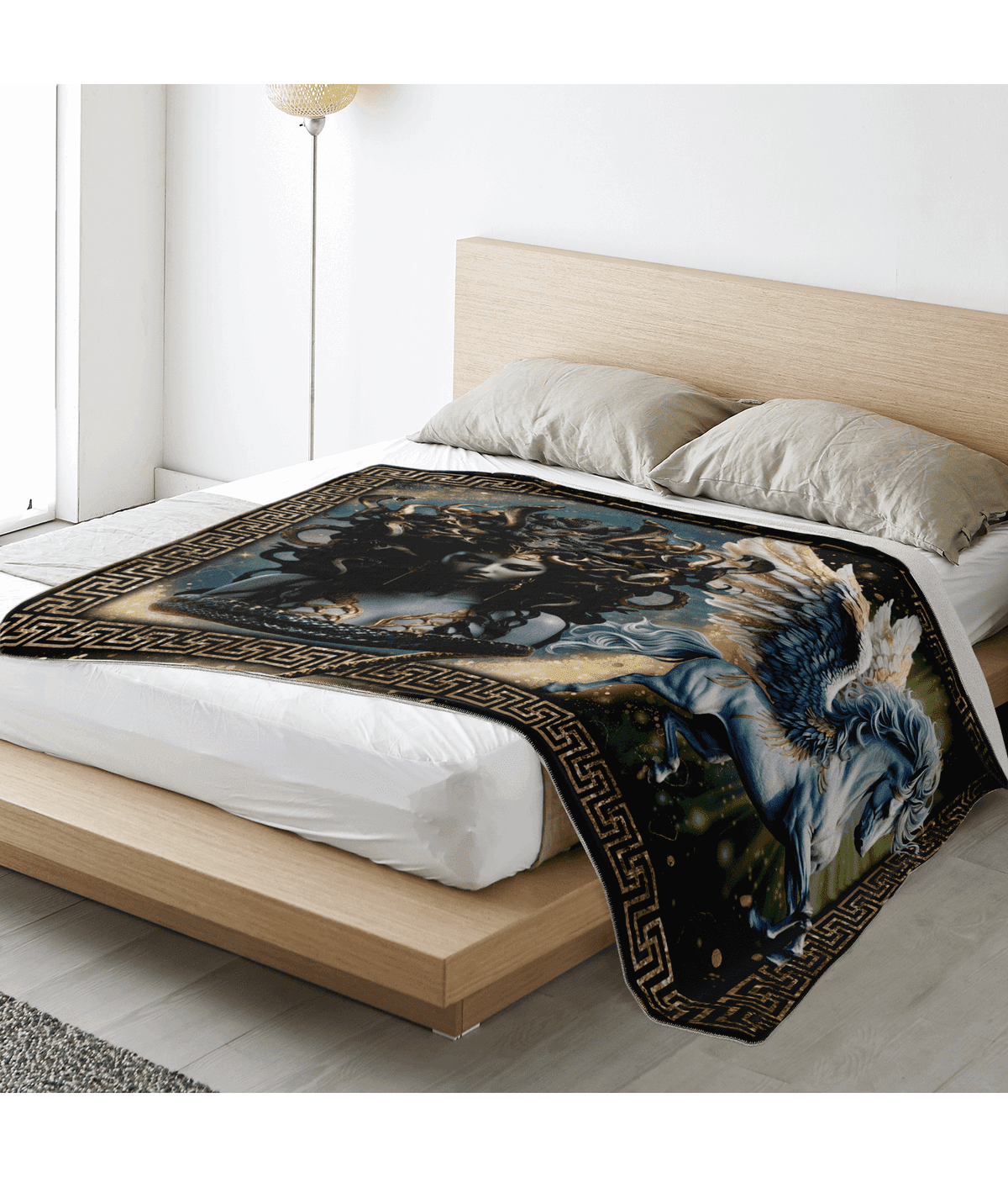 Medusa and Pegasus Greek Gods Blanket