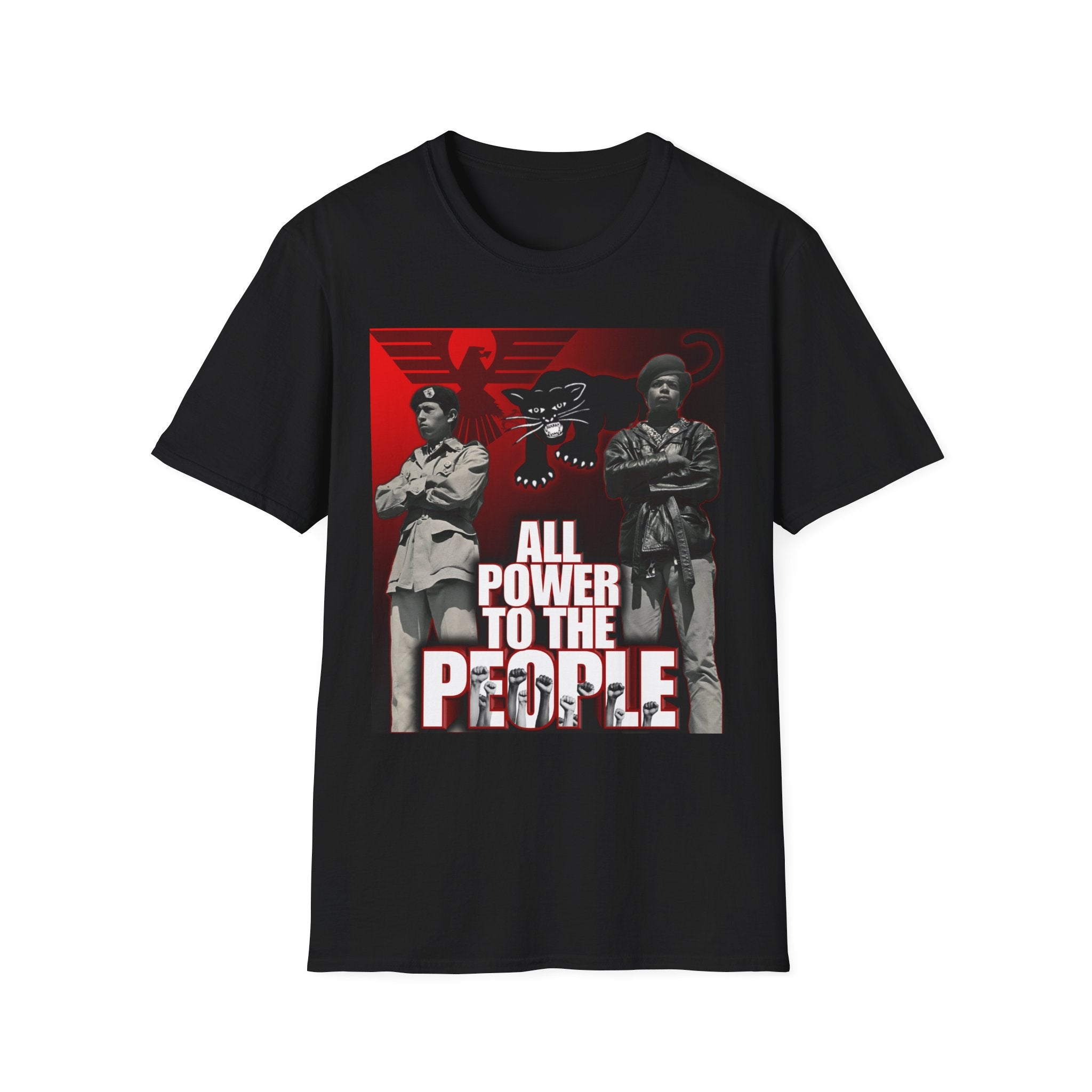 All Power to the People Shirt - Black Panthers & Brown Berets Solidarity Tee - Black & Indigenous Owned