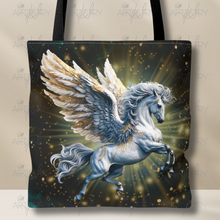 Load image into Gallery viewer, Medusa and Pegasus Greek Mythology Gods Tote Bag
