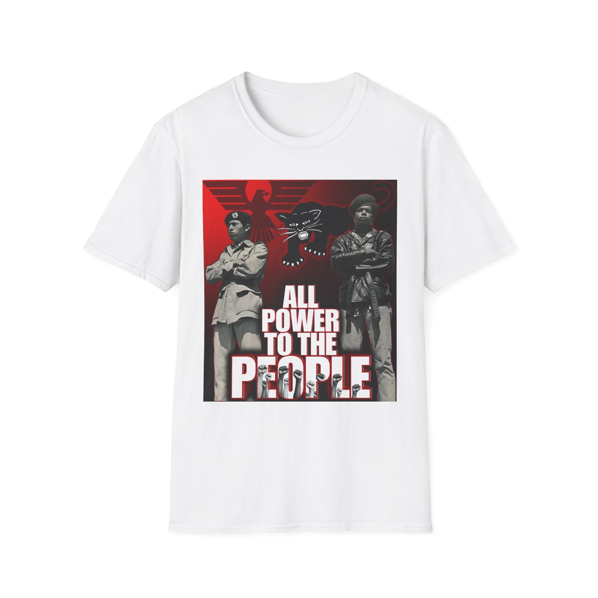 All Power to the People Shirt - Black Panthers & Brown Berets Solidarity Tee - Black & Indigenous Owned