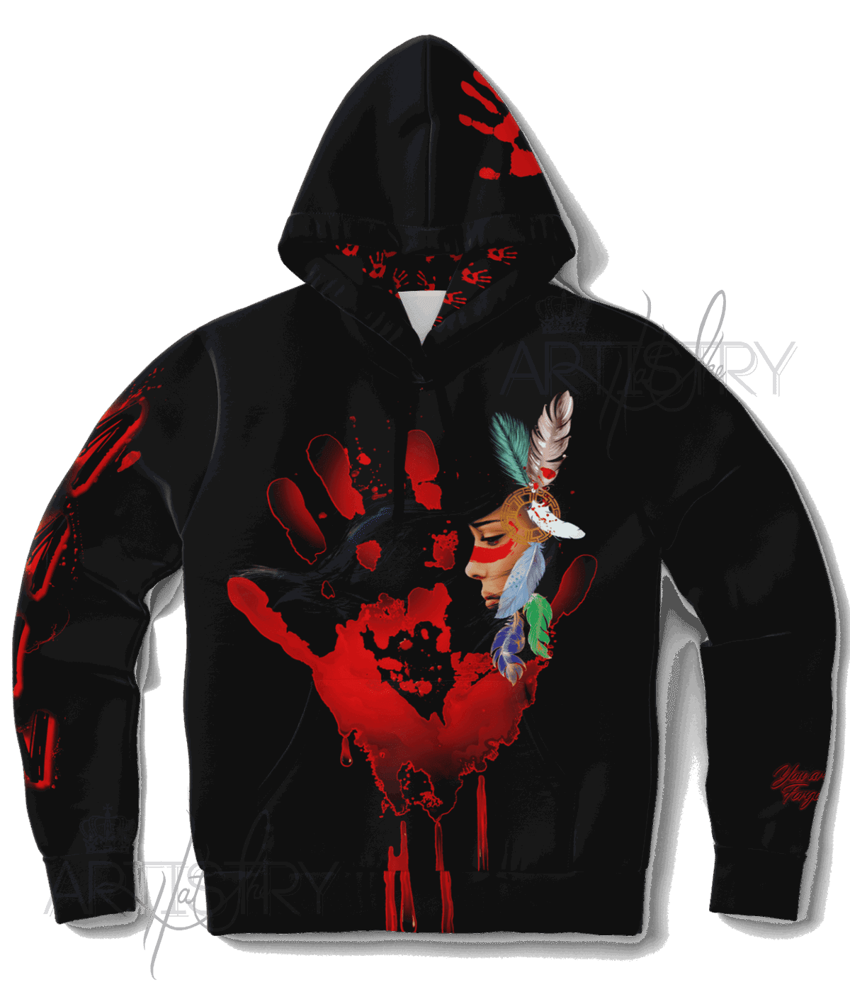 Murdered and Missing Indigenous Women, MMIW Hoodie flat front