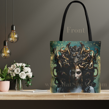 Load image into Gallery viewer, Tote Bag, Medusa and Pegasus Greek Mythology Gods front
