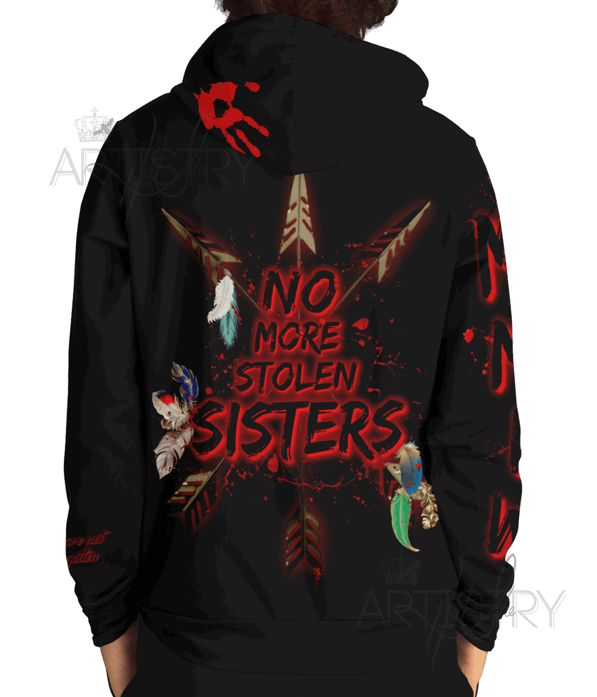 Murdered and Missing Indigenous Women, MMIW Hoodie back