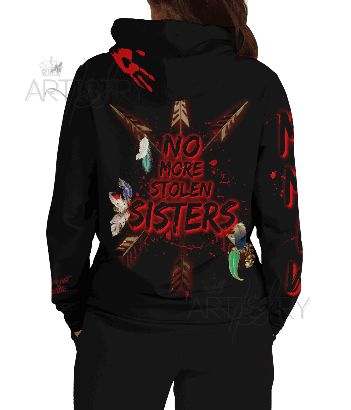 Murdered and Missing Indigenous Women, MMIW Hoodie back