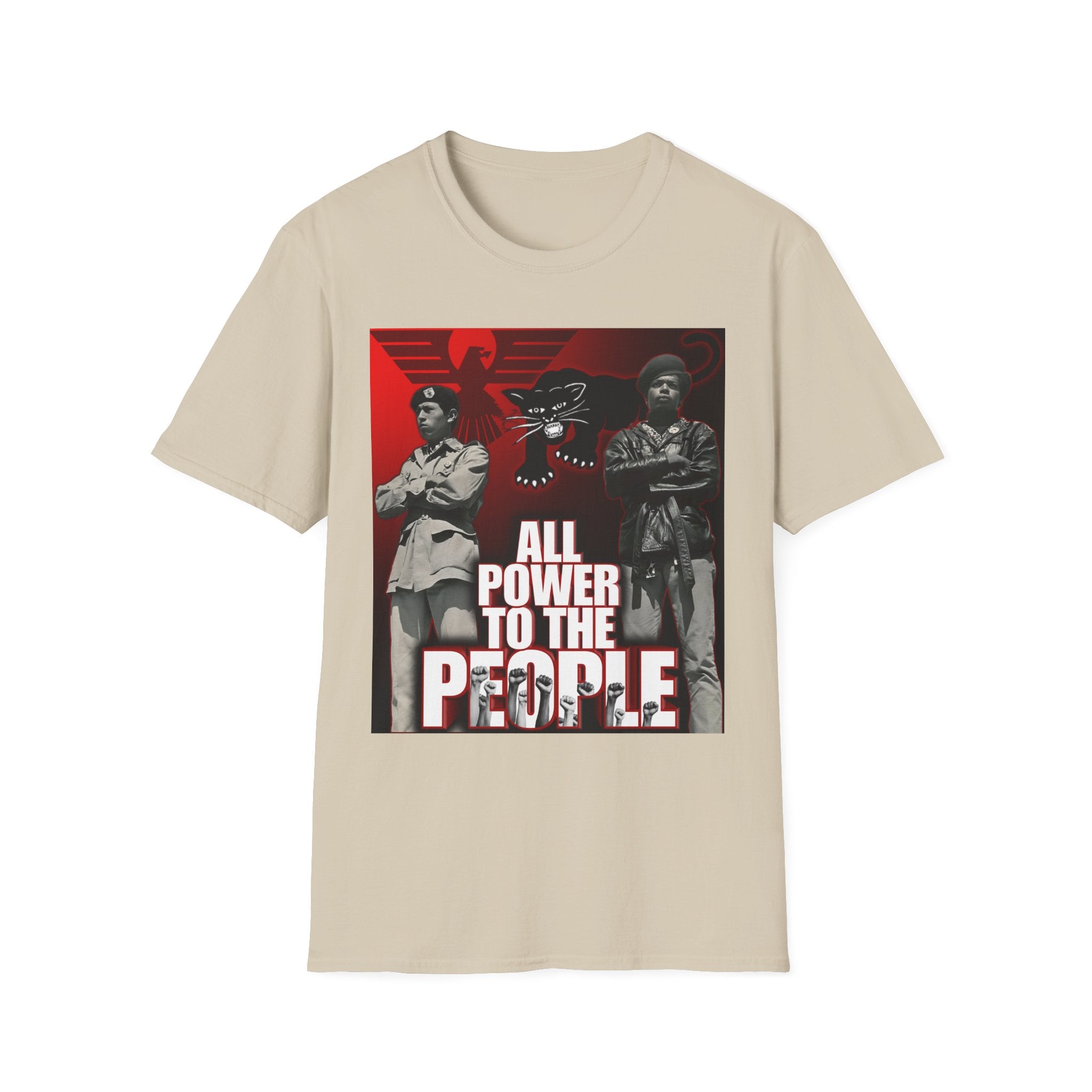 All Power to the People Shirt - Black Panthers & Brown Berets Solidarity Tee - Black & Indigenous Owned