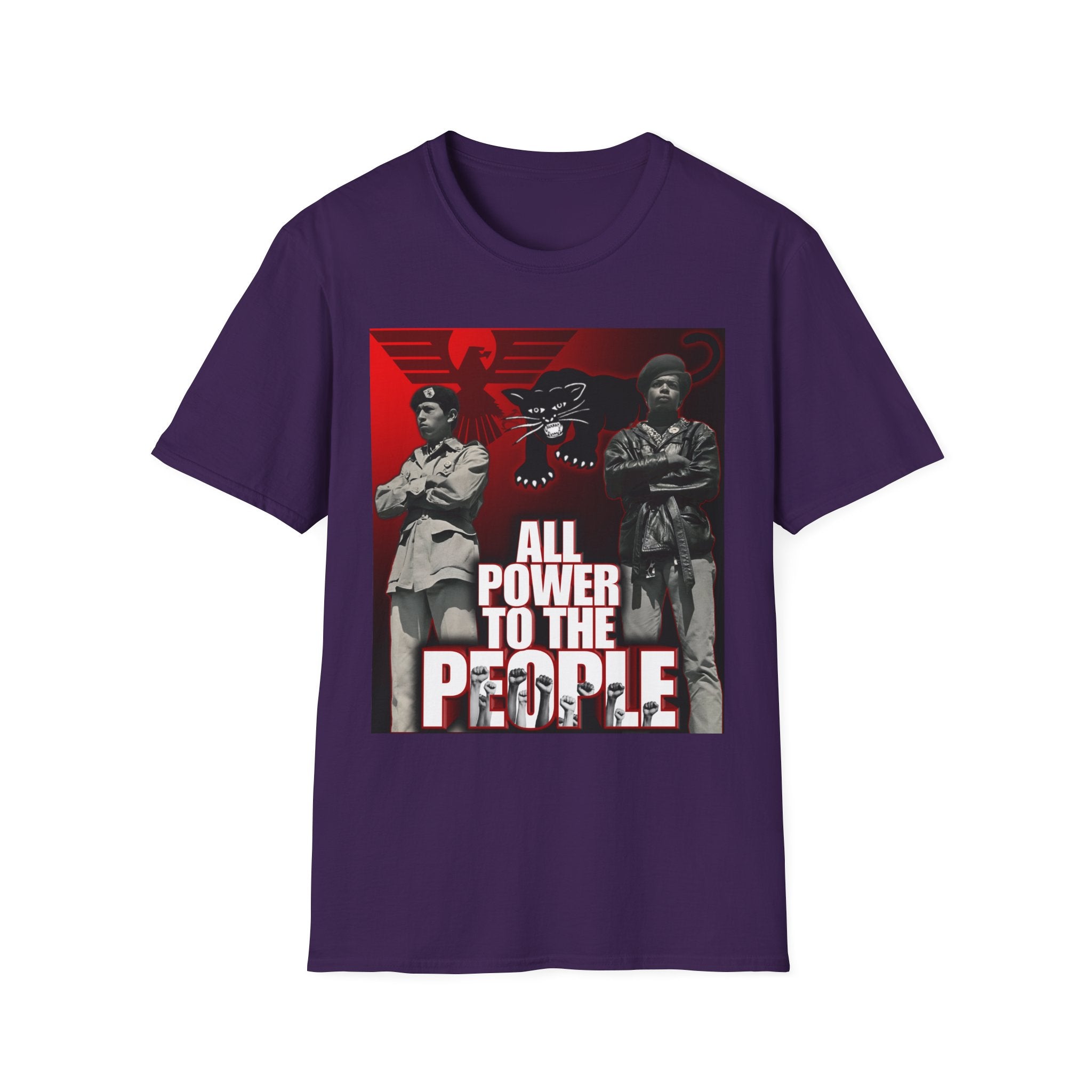 All Power to the People Shirt - Black Panthers & Brown Berets Solidarity Tee - Black & Indigenous Owned