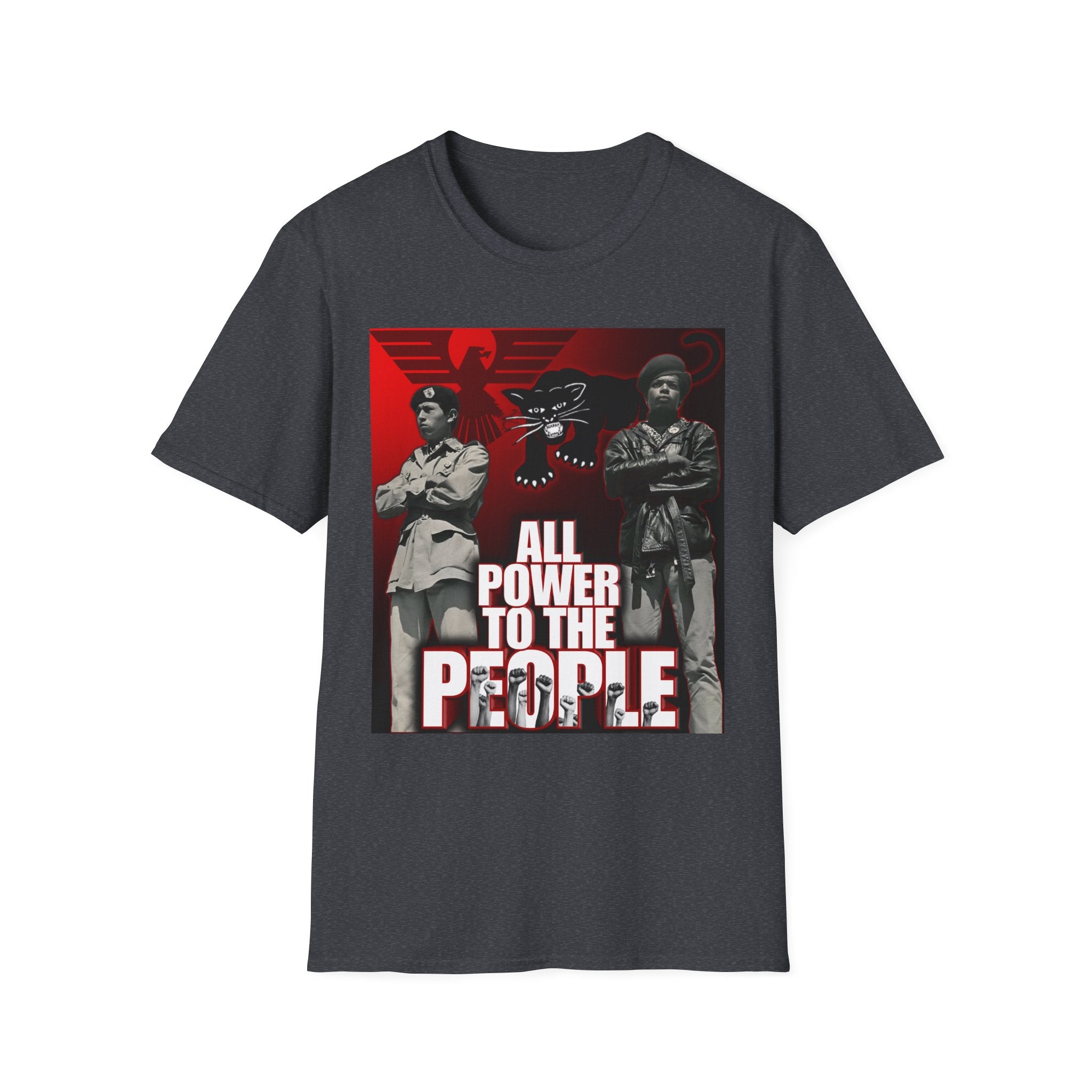 All Power to the People Shirt - Black Panthers & Brown Berets Solidarity Tee - Black & Indigenous Owned