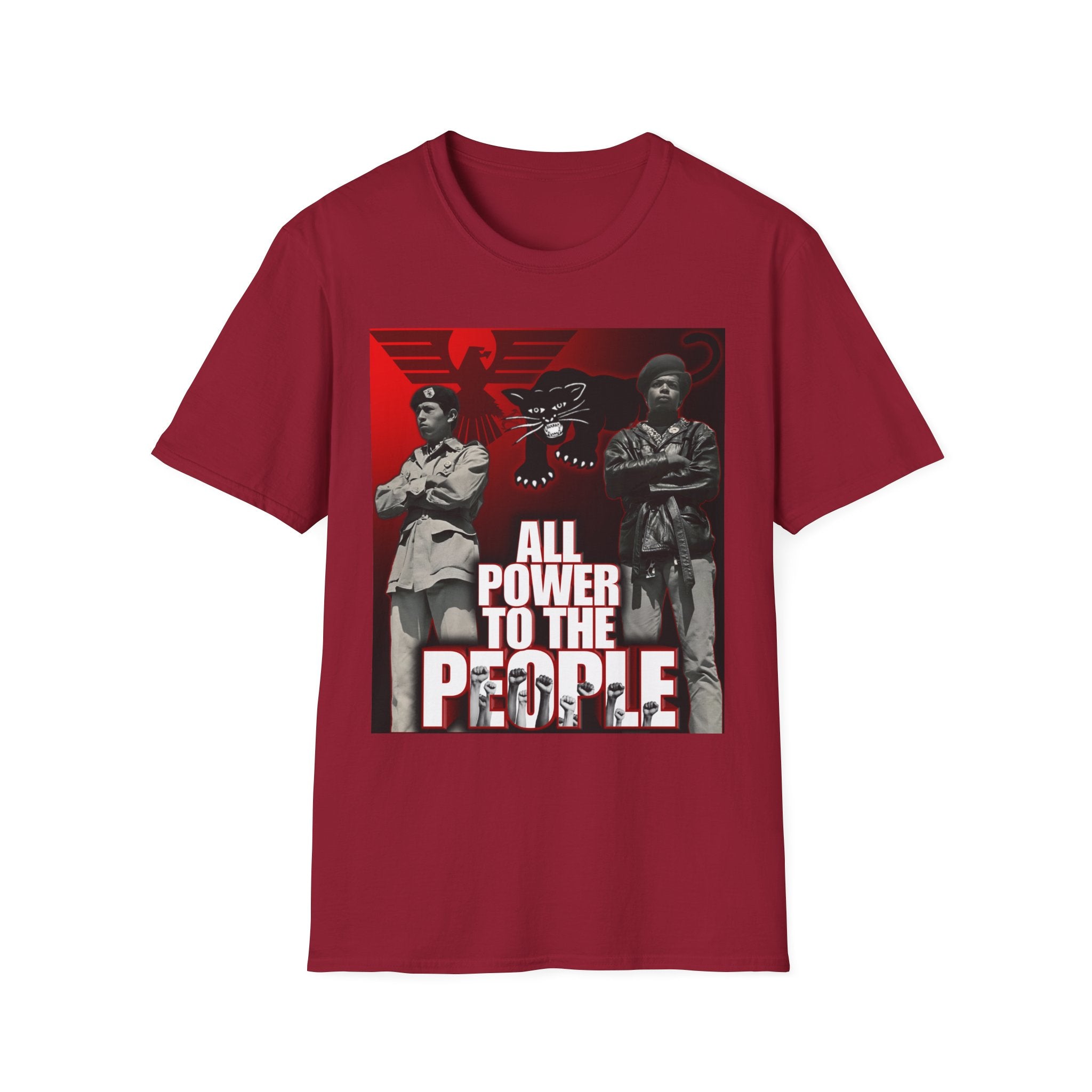 All Power to the People Shirt - Black Panthers & Brown Berets Solidarity Tee - Black & Indigenous Owned