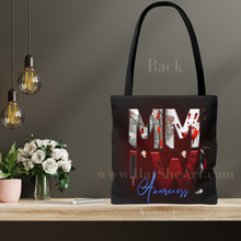 Load image into Gallery viewer, MMIW Tote Bag, Murdered and Missing Indigenous Women Tote Bag back
