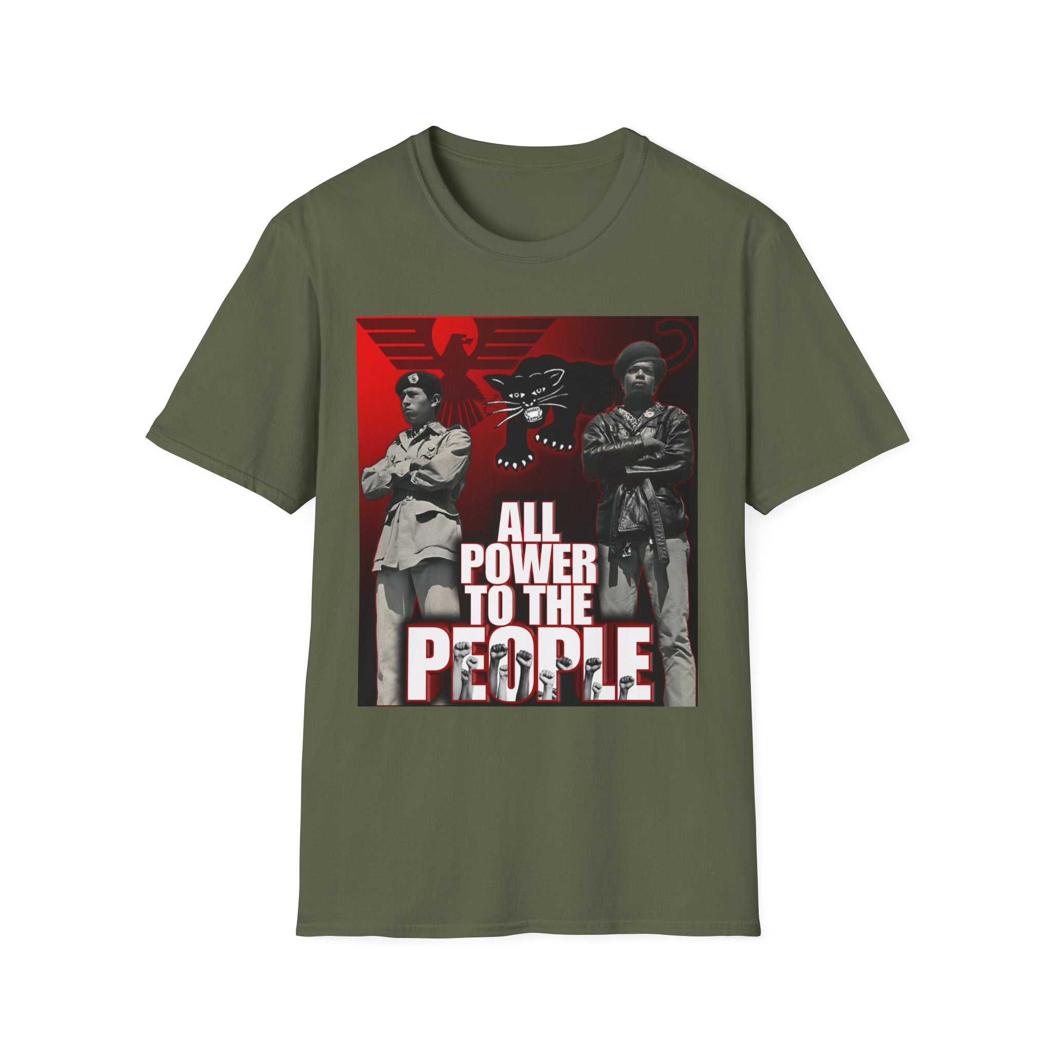 All Power to the People Shirt - Black Panthers & Brown Berets Solidarity Tee - Black & Indigenous Owned