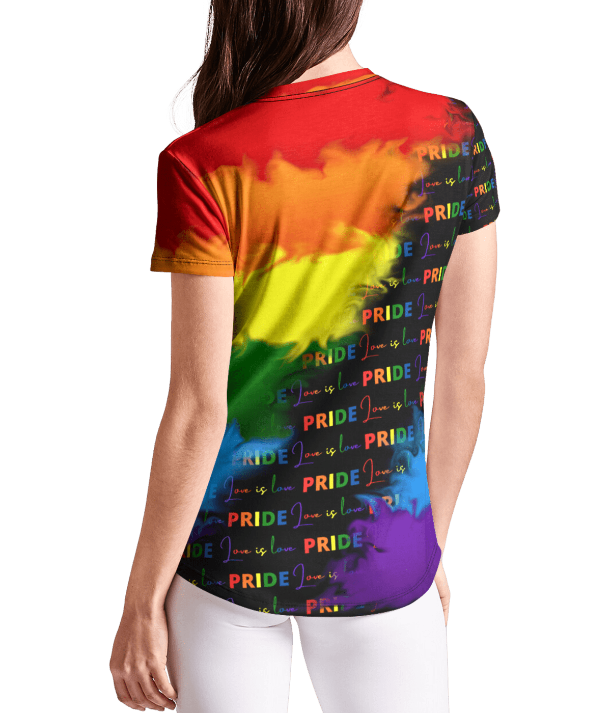 PRIDE LGBTQ+ Rainbow Women's Premium Crew T-Shirt