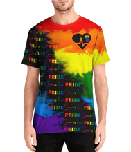 Load image into Gallery viewer, PRIDE LGBTQ+ Men&#39;s Premium Mens Crew T Shirt front facing
