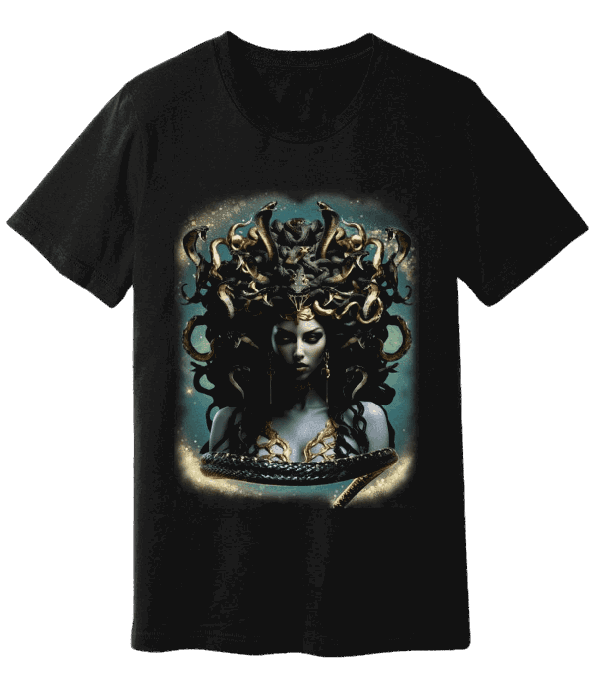 Medusa Greek Goddess Tee front facing