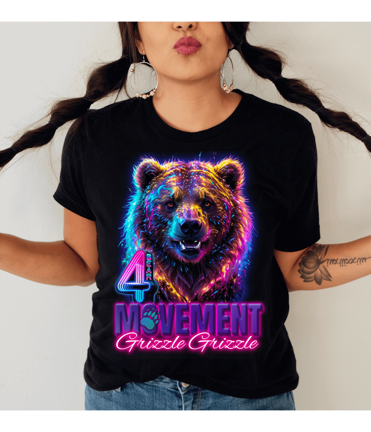 Grizzle, Grizzle 4BearMovement jersey T-Shirt front facing