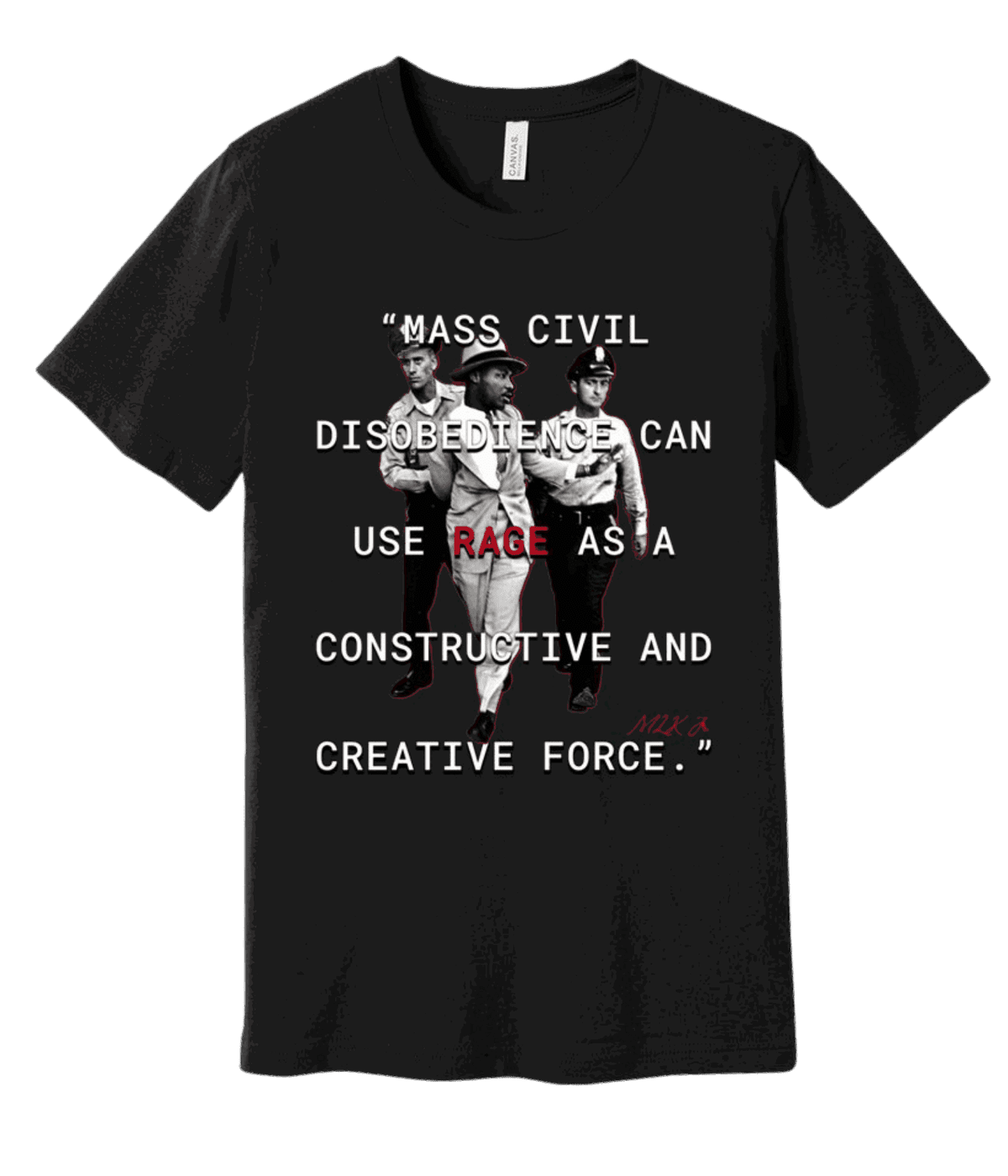 Martin Luther King Jr. (MLK) Civil Rights Tee front facing