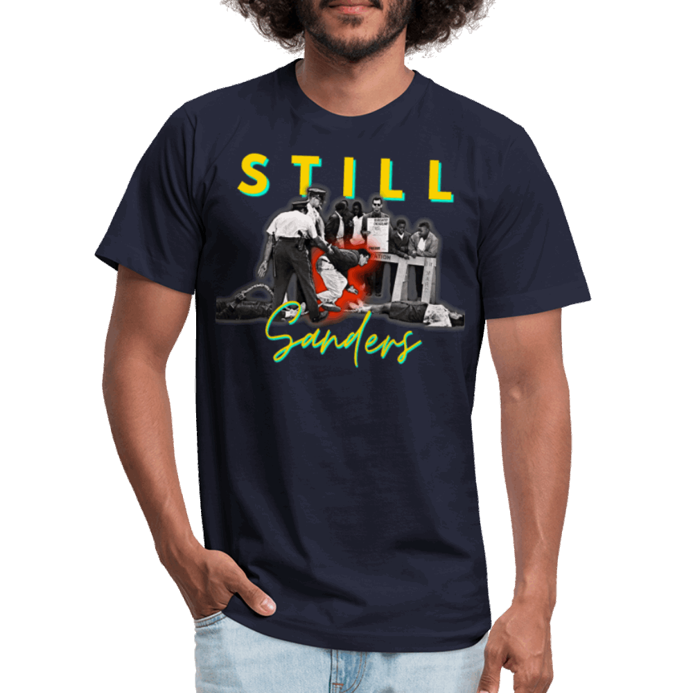 Bernie Sanders / Still Sanders Unisex Jersey T-Shirt - navy