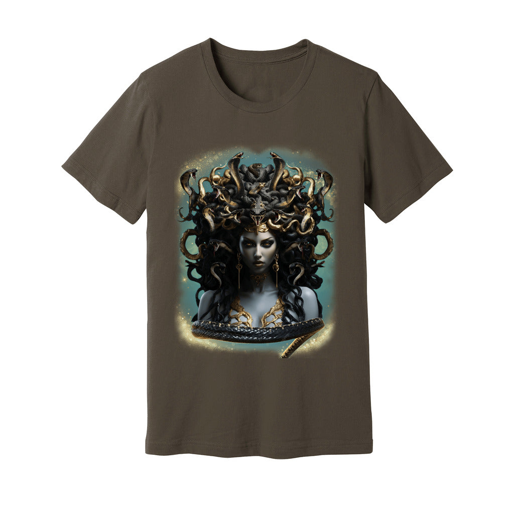 Medusa Greek Goddess Tee front facing
